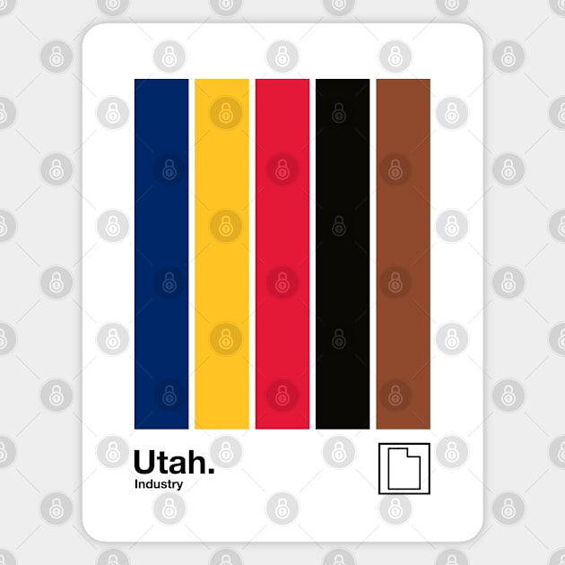 Utah Pride // Original Flag Aesthetic Colors Design Magnet by DankFutura